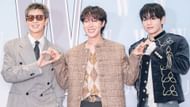 BTS RM, j-hope and Taehyung at the event (Image via YouTube/@wkorea)
